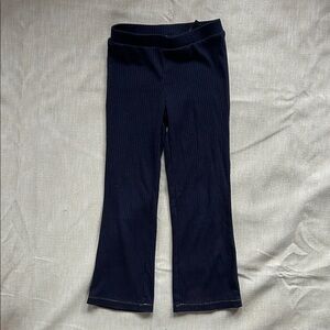 H&M Navy Blue Kids Flared Ribbed Bottoms